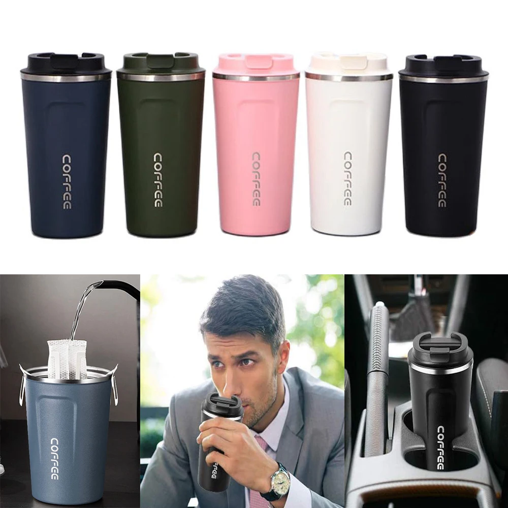 Drink Cup Coffee Mug Thermos Bottle - Stainless Steel Coffee Cup 380/510ml  Thermos - Aliexpress