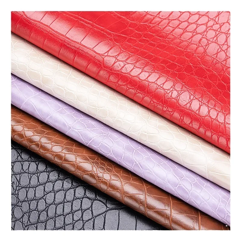 Thickened PU Leather Knitted Bag Making Materials Alligator Patterned Shoe Materials Skirt Wear Resistant Surface Coat
