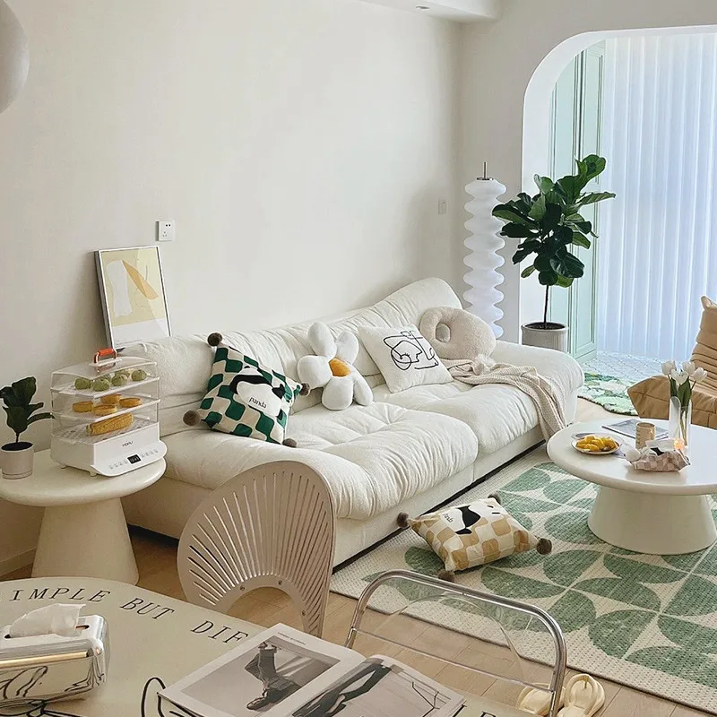 

Ins Nordic Living Room Sofas Salon Floor Lounge Italian Relaxing Lazy Cloud Sofa Designer Woonkamer Banken Interior Decoration