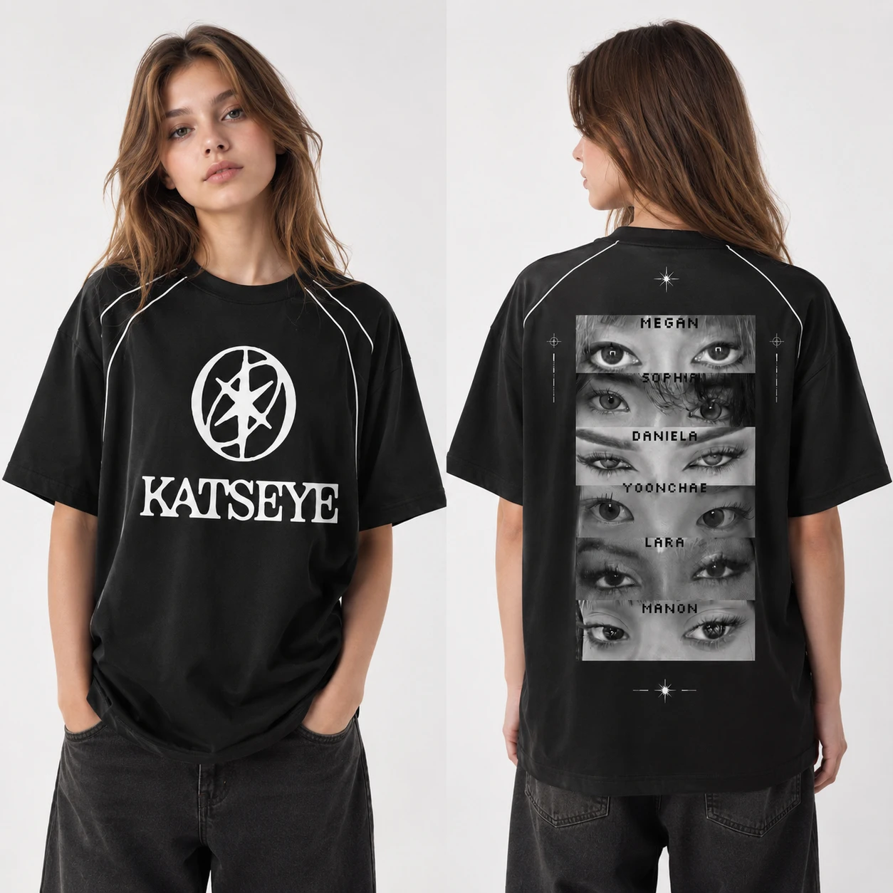 Sommer-Musikfestival-Essential KATSEYE Grafik-T-Shirt für Damen 2026 Neues Konzert-Merch Street-Style Lässiges Kurzarm-T-Shirt