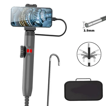 3.9mm 360° Articulating Borescope, 1080P Camera, endoscope with Light, IP67Waterproof Probe,  Endoscope with Android/iOS Phone 1