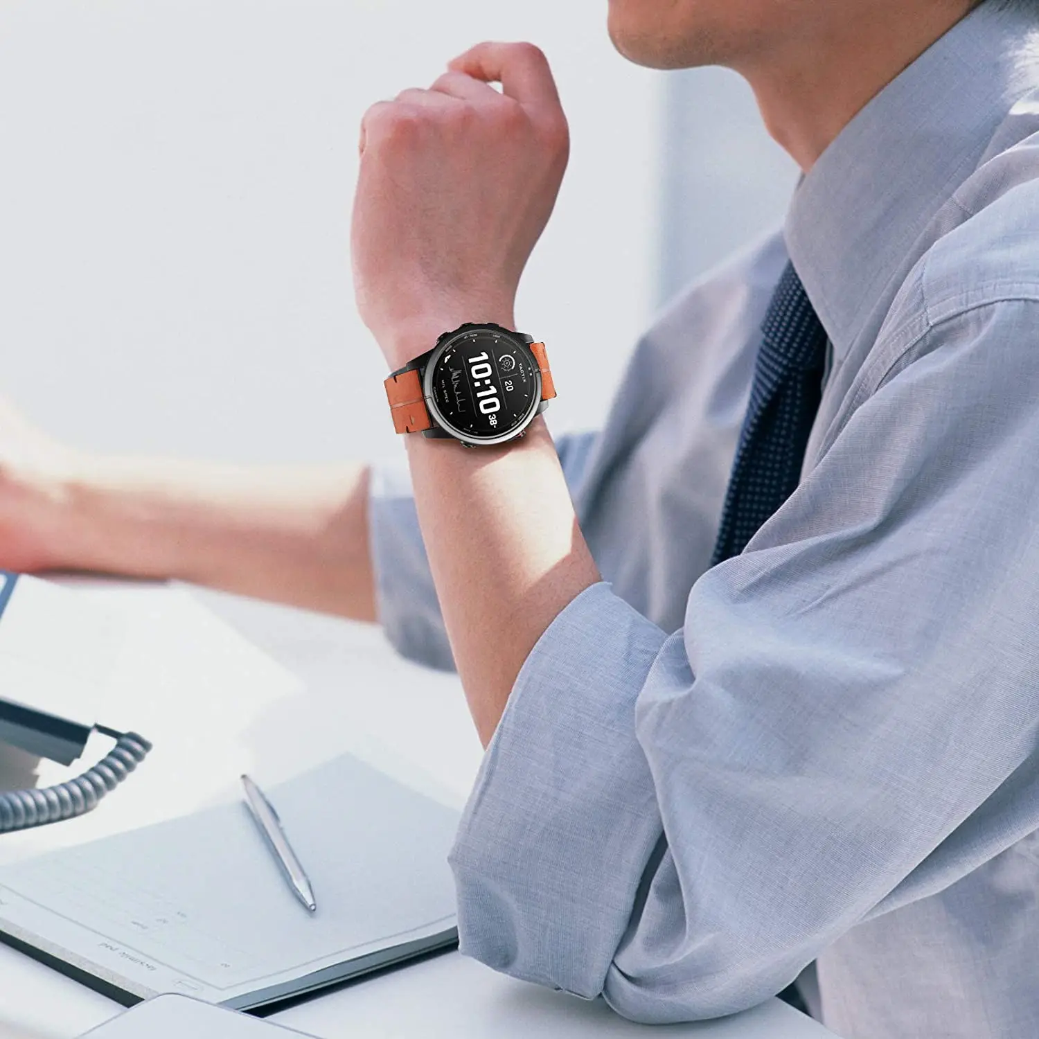 Galaone Luxury 22 26mm Leather Strap For Garmin Fenix5 5X Plus 6X Pro 7 Quick Release Watch Band Bracelet Instinct1 2 Wristband