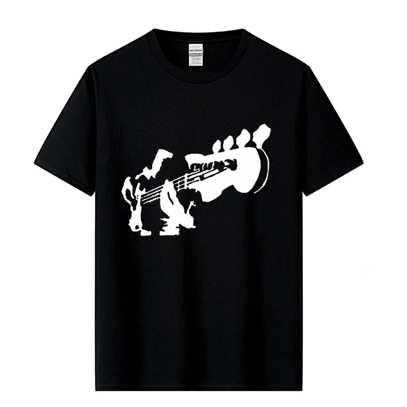 メンズベースギターベースプレーヤーハンドベース音楽 Tシャツコットンノベルティ