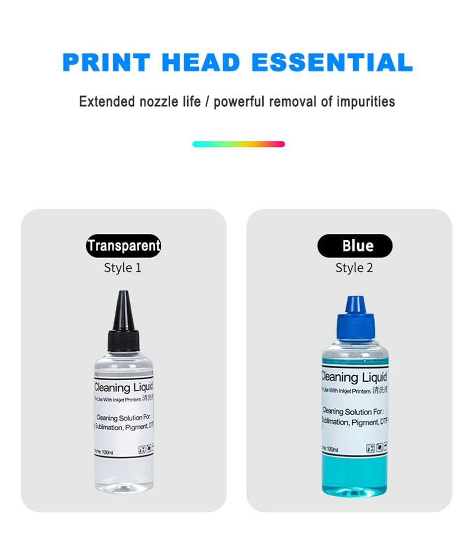 Description Picture 5 of item100ML Inkjet Printer Head Cleaning Kit Compatible With Epson Hp Brother Iconic Brand Nozzle & Printhead Cleaner For Printers