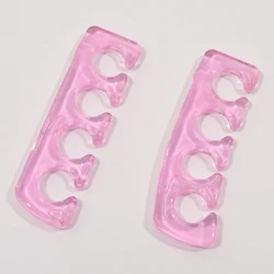 Soft Silicone Finger and Toe Separator Set - Flexible, Colorful Spacers for Nail Polish and Pedicure (2pcs pink)