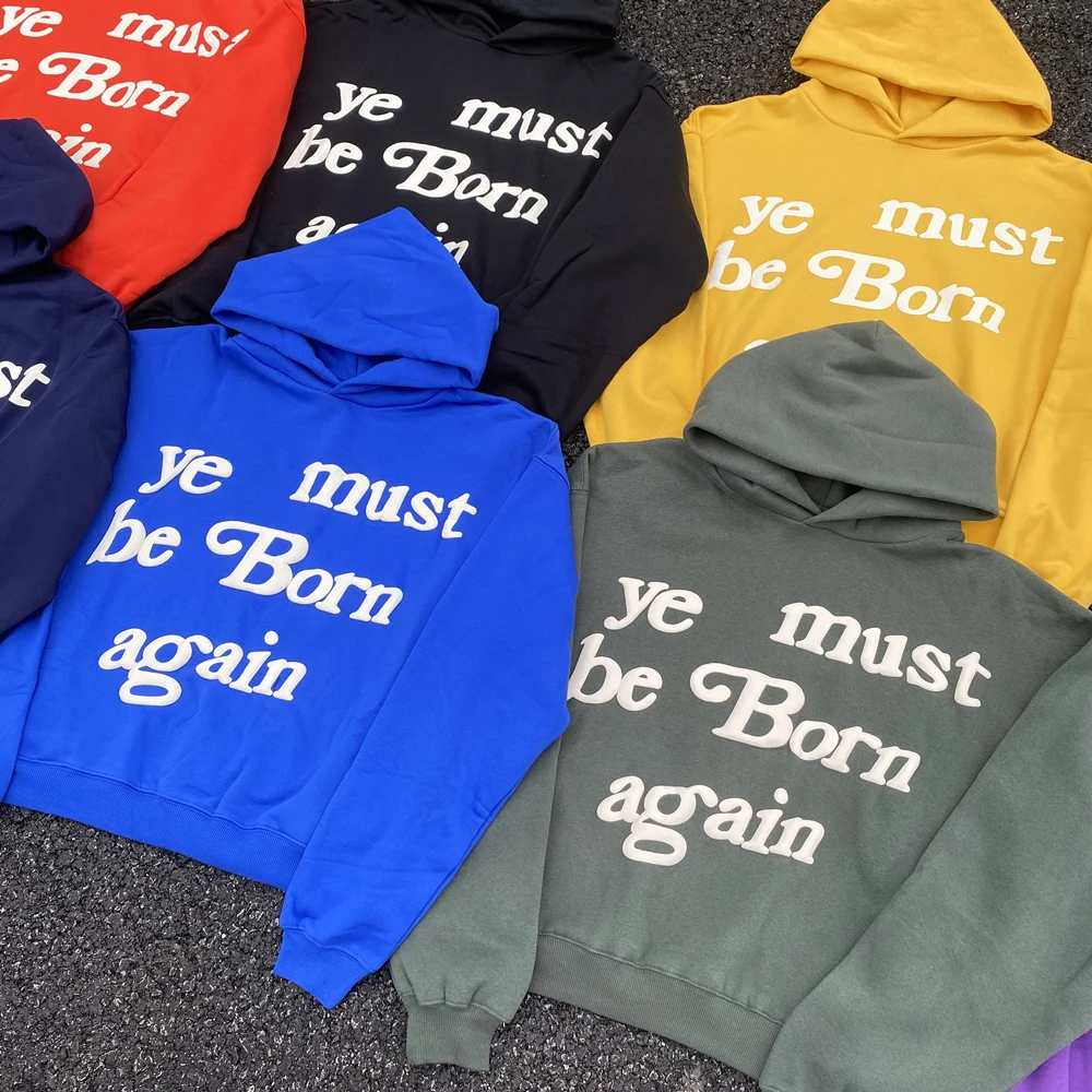 Frog Drift New Fashion CPFM KANYE Vintage Streetwear Foaming printing Sweatshirts Hooded Hoodies for men