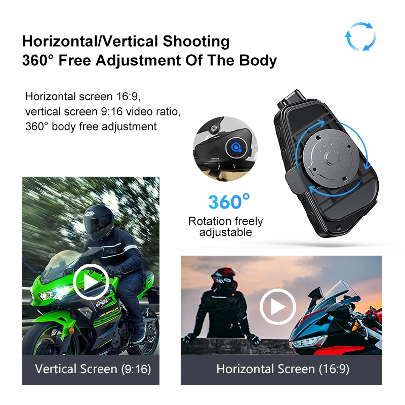 รูปสินค้า หูฟังบลูทูธ กล้องหมวกกันน็อค บันทึกวิดีโอ 1080P