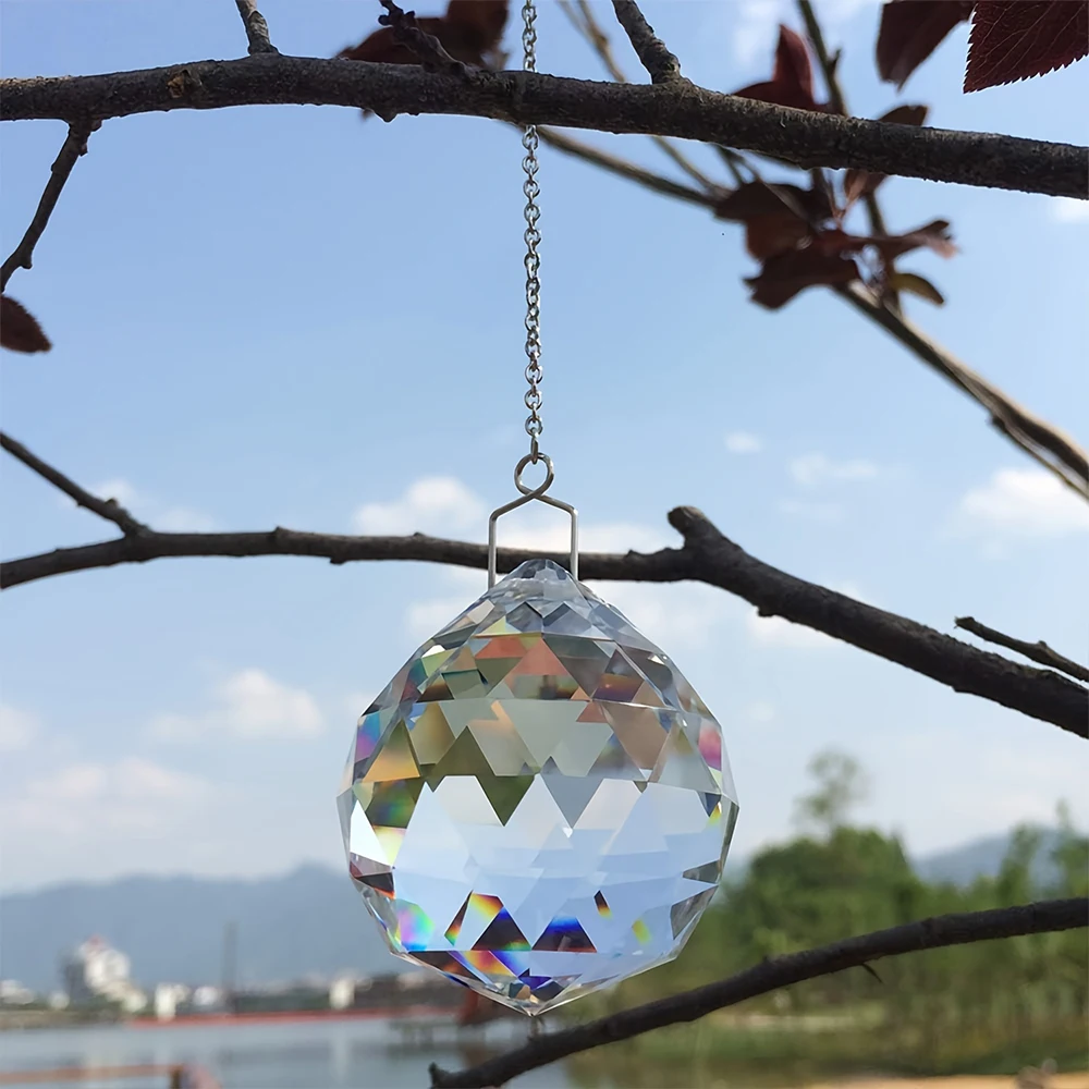 20/30/40MM Clear Crystal Feng Shui Lamp Ball Prism Rainbow Sun Catcher Wedding Decor Home Wedding Party Decoration Ornament
