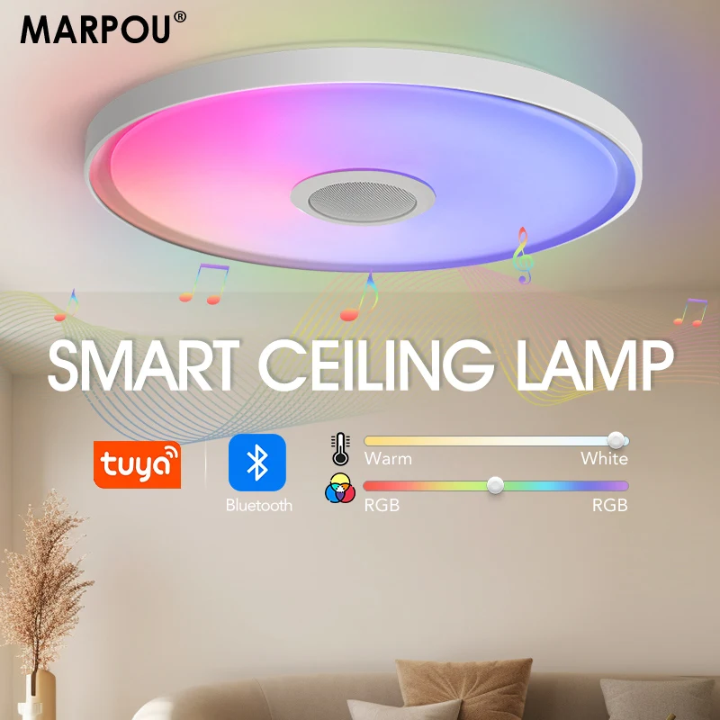 รูปสินค้า ไฟเพดานปรับแสงสีได้ พร้อมรีโมท 47W