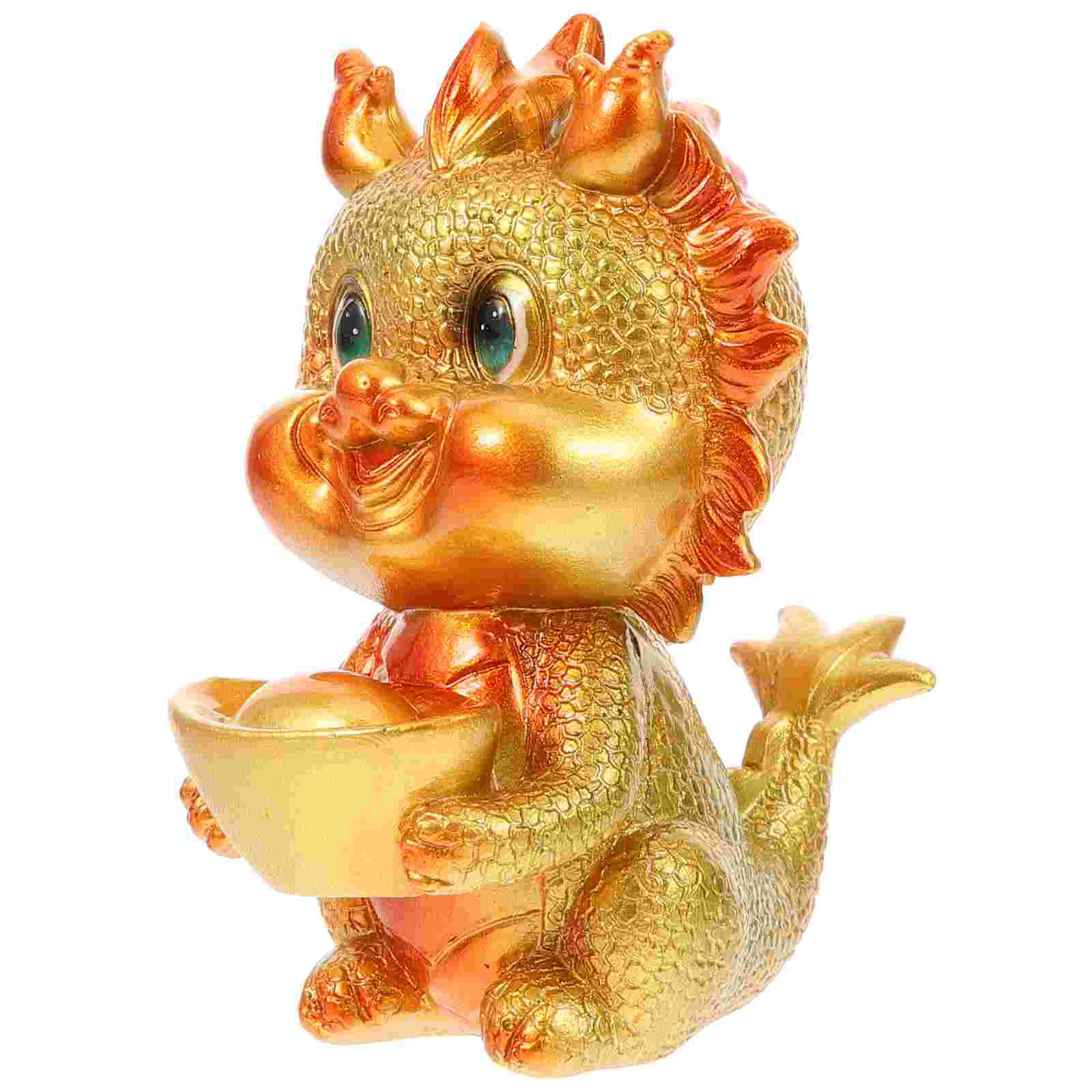 

Zodiac Dragon Ornaments Craft Decor Decorations Desktop Figurine Resin Chinese Shape
