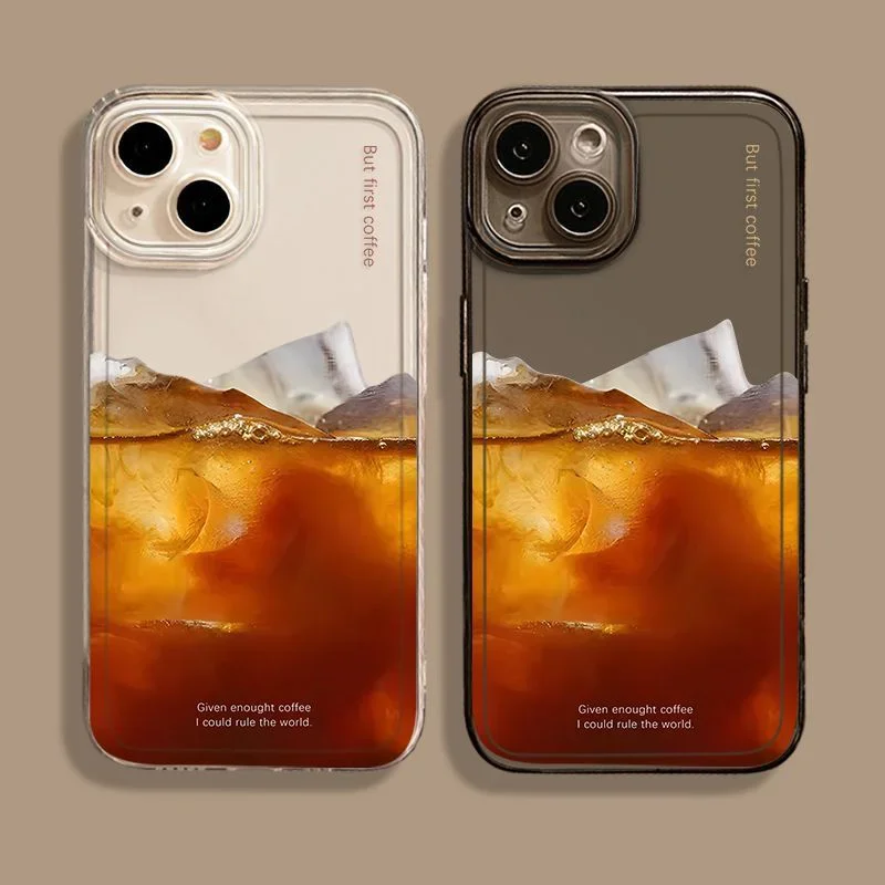 Cute Cartoon Iced Americano Couple Phone Case - Stylish Mobile Cover