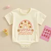 Big Sister Little Sister Rainbow Shirt Retro Sibling Matching Outfit Kids Short Sleeve T-shirt Tops Baby Large Bubbles Romper 6