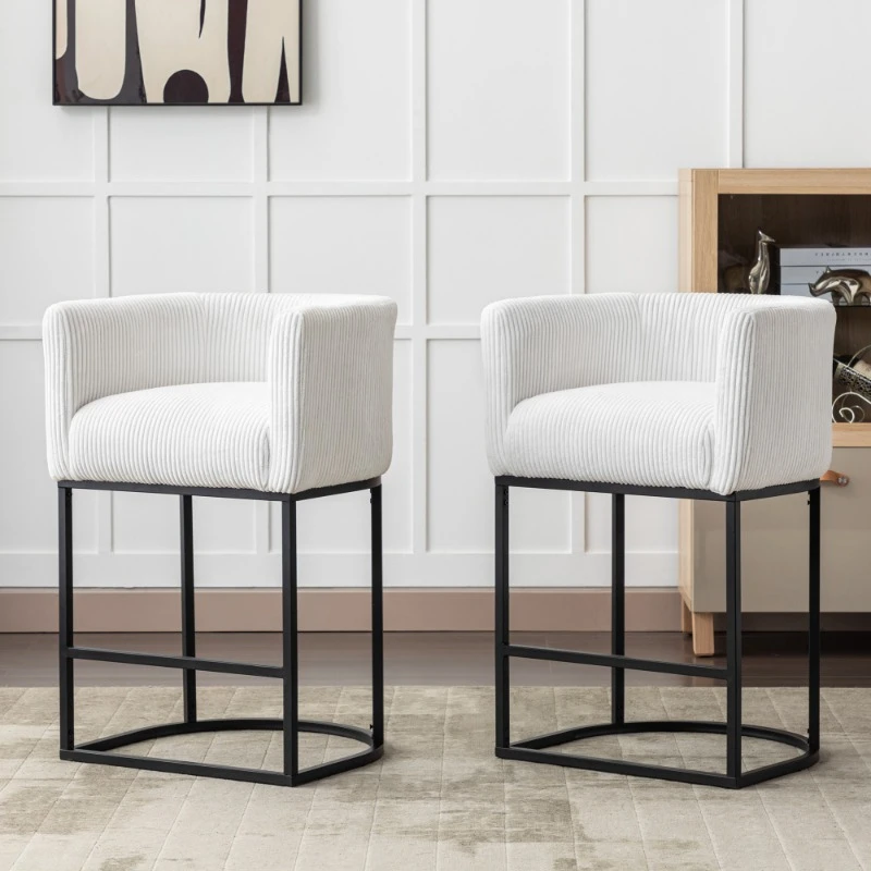 

Стул для гостиной, барный металлический белый обеденный стул, дизайнерский современный стул для кухонного островка, ресторан, мебель для дома