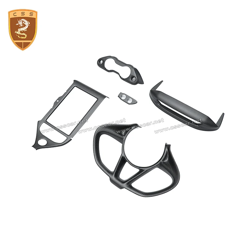 

For McLaren 720s Dry Carbon Fiber Interior Trims Original Car Auto Part Instrument Panel Trims Set Steering Wheel Cover Styling