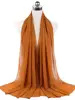 Nouveau foulard en mousseline uni pour femme, prêt-à-porter, hijab instantané, châle musulman, hijabs islamiques, écharpe arabe, foulards pour la tête