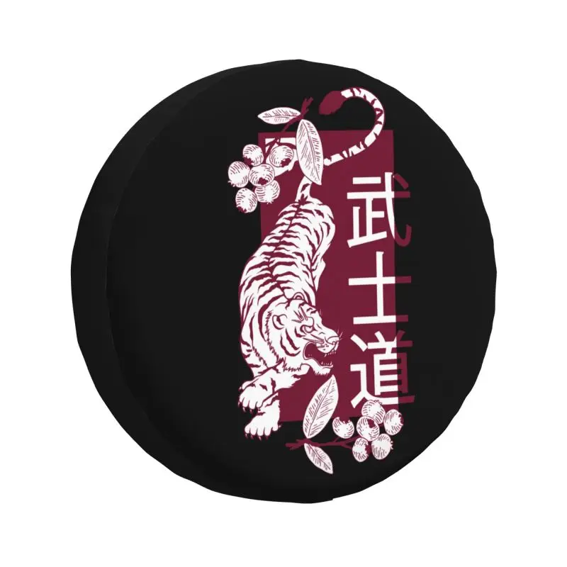 

Japanese Tiger Bushido Spare Tire Cover for Jeep Hummer Way of the Samurai SUV RV Trailer Car Wheel Protectors Accessories