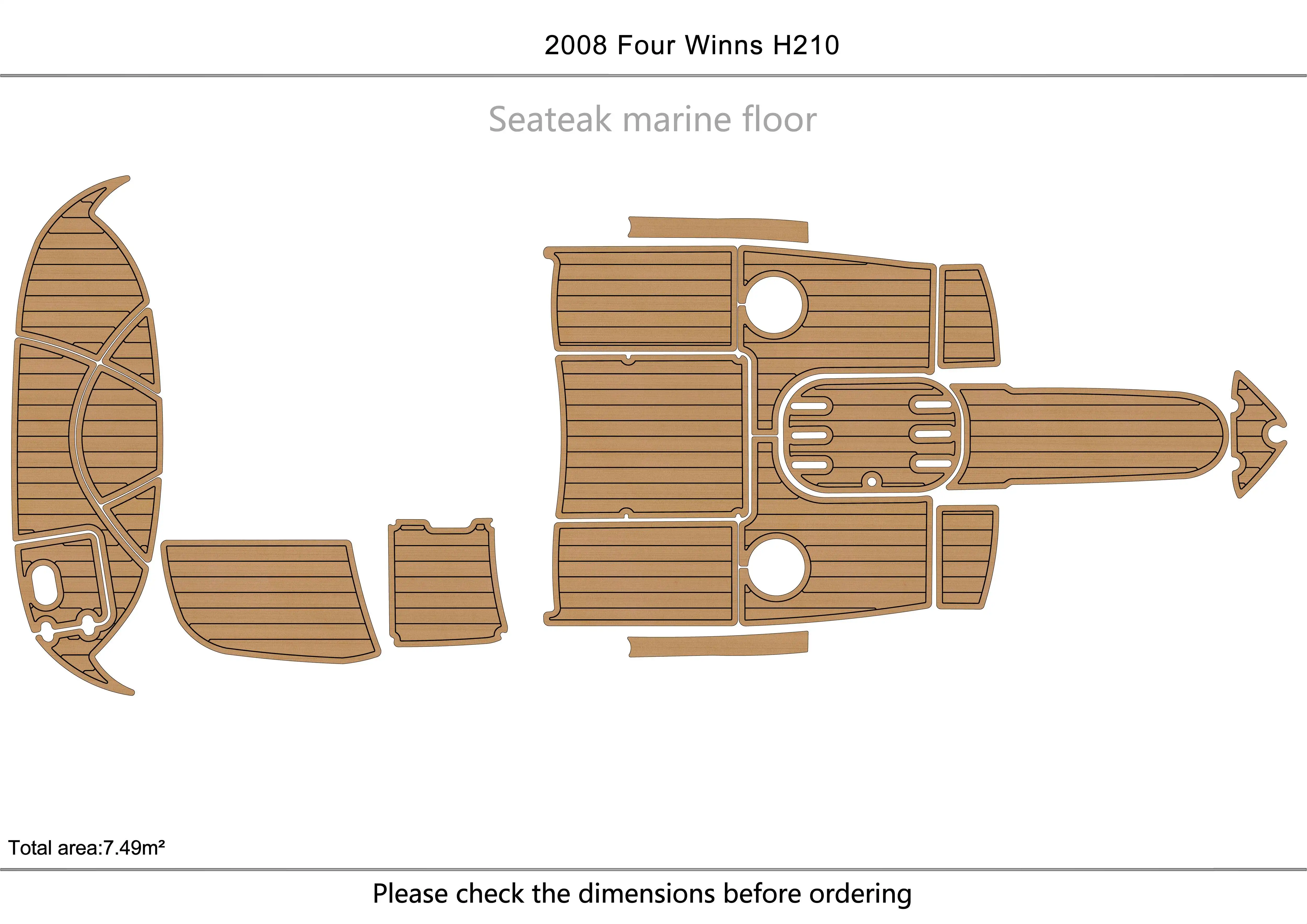 

2008 четыре Winns H210 кабина для плавания, Платформа 1/4 дюйма, 6 мм, искусственная ЭВА, для водных лыж, яхт, рыболовная лодка, нескользящий напольный коврик