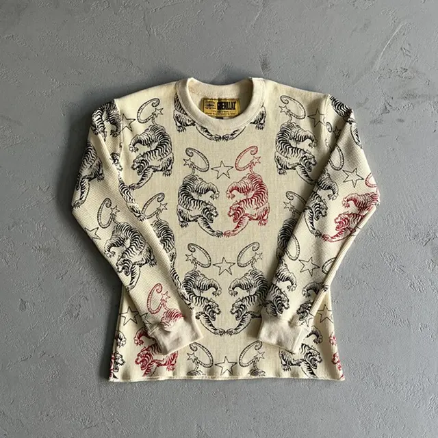 Tiger head Hot Selling Corteiz Polo Shirt Twin Tigers Waffle Long 