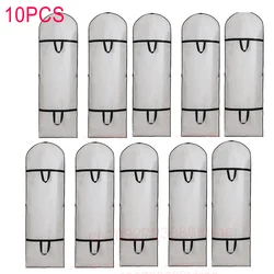 Large Dustproof Garment Protector Bag for Suits, Dresses, and Coats (White  10pc)
