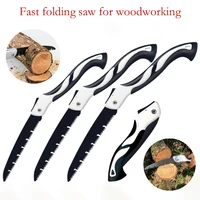 1Pcs Portable Folding Hand Saw,Sk5 Alloy Hacksaw Blade,PTFE Coating,Portable Closes Camping Multitool Saws 1