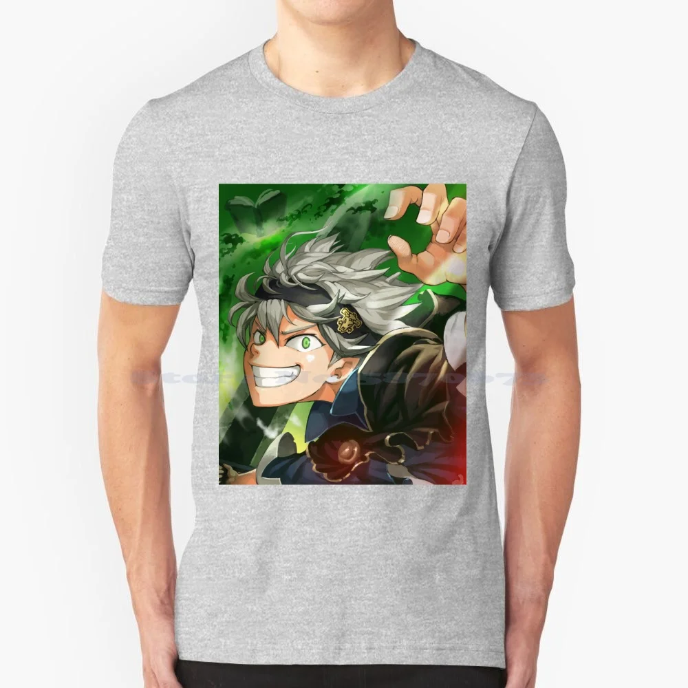 Maglietta Black Clover 100% Cotone Tee Asta Black Clover Luck Black Clover Manga Black Clover Anime Charmy Black Clover Nero