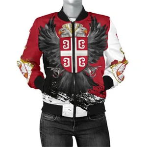 Image for Serbia Flag Men's Plus Size 3D Jacket Sportswear S 