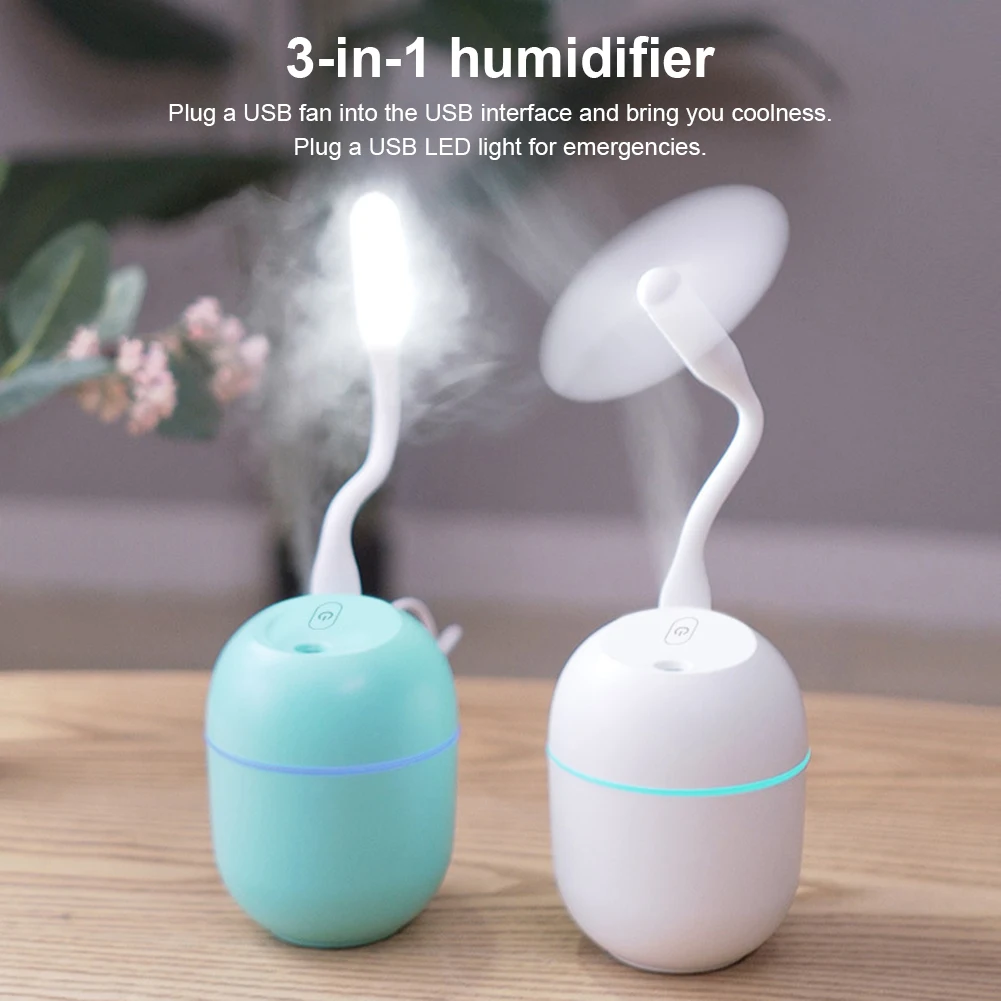 220ML Humidificador Min Air Humidifier, Ultrasonic Aromatherapy Diffuser, Cool Mist Sprayer, LED Night Lamp For Home Car