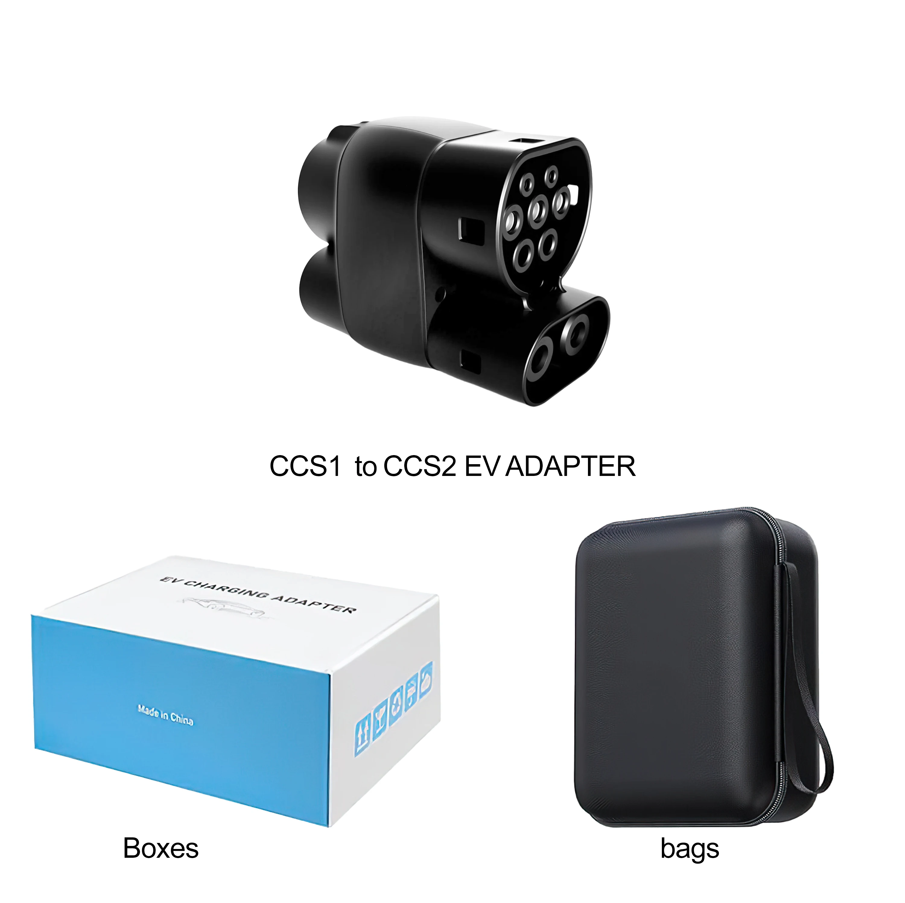 XIMA 250kw MAX CCS1 to CCS2 EV electric vehicle charger DC 1000V 400A fast EV charging adapter support Type1 to Type2