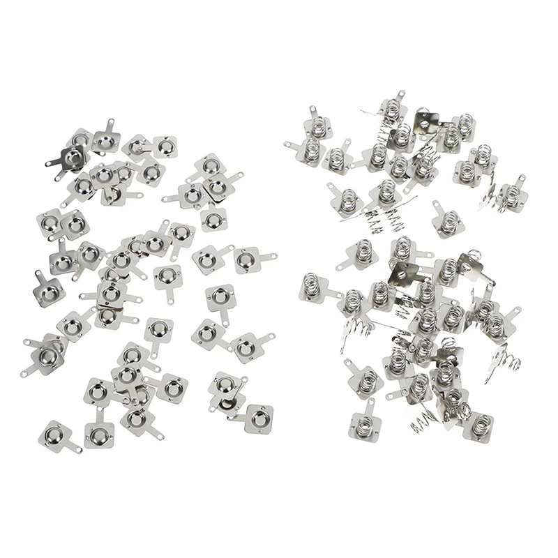 20 Coppie Piastre Per Batterie AA - Connettori Positivo/Negativo Con Molla | Ricambi Universali