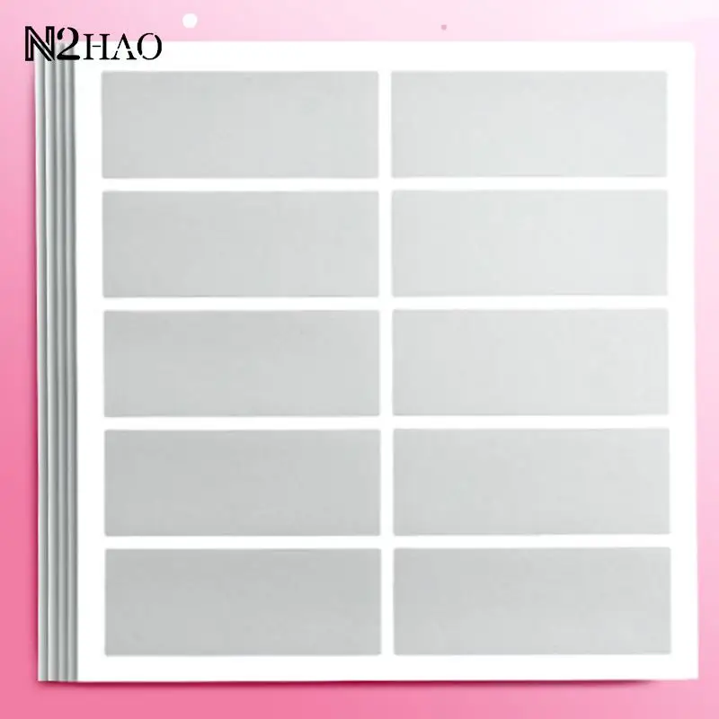 50/100Pcs 65*25mm Scratch Off Stickers Square Silver Stationery Adhesive Label Wedding Card PartyGame Favors Stationery Sticker