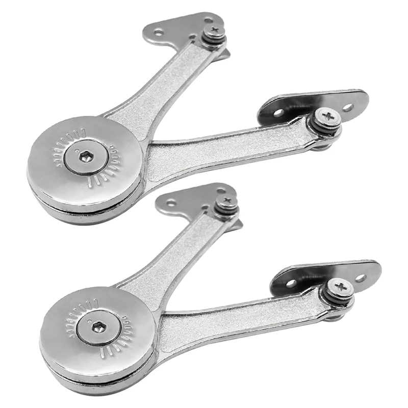

2 Pcs Heavy Duty Lid Hinges Soft Close, Support Hinges Keep Lid Open Safe For Cabinets Kitchen Maximum Support 50Lbs