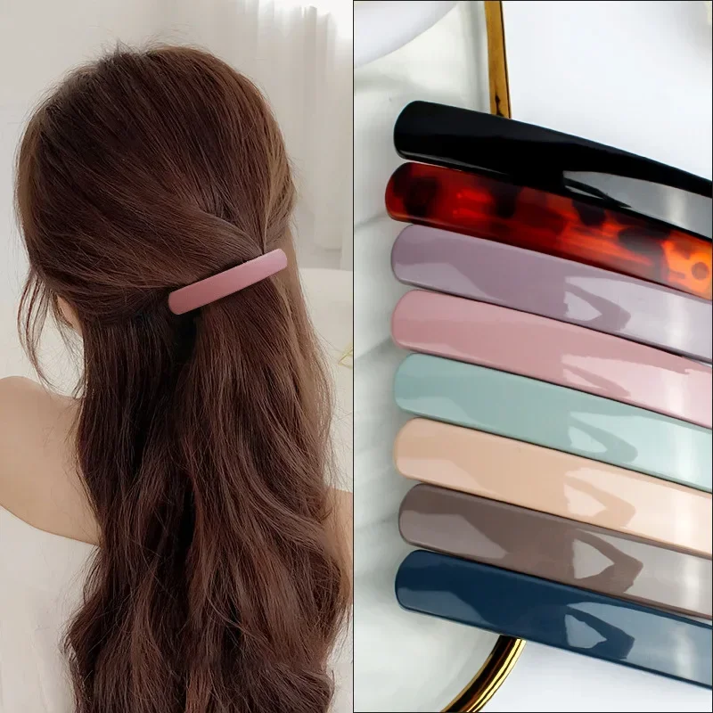 Matti erte Harz Frühling Haars pange Vintage elegante Haarnadel Haars pange Frauen Pferdes chwanz Klemme Haars pangen Haar griff Haarschmuck