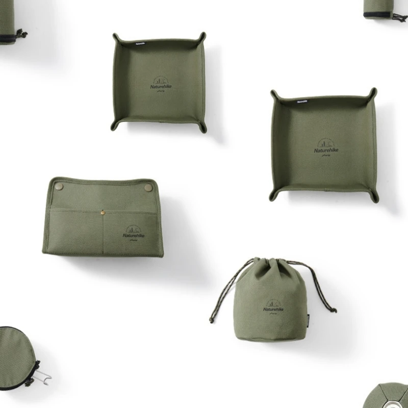 Naturehike Camping Item Storage Set Dry Wax Waterproof Antifouling Outdoor Camp Home Dinner Picnic Table Canvas Storage Package