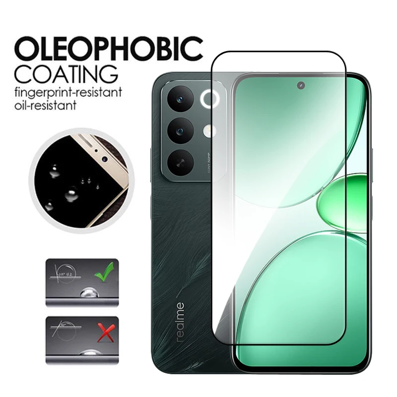 6-in-1 Premium Tempered Glass Screen Protector with Lens Film - Full Coverage 2.5D