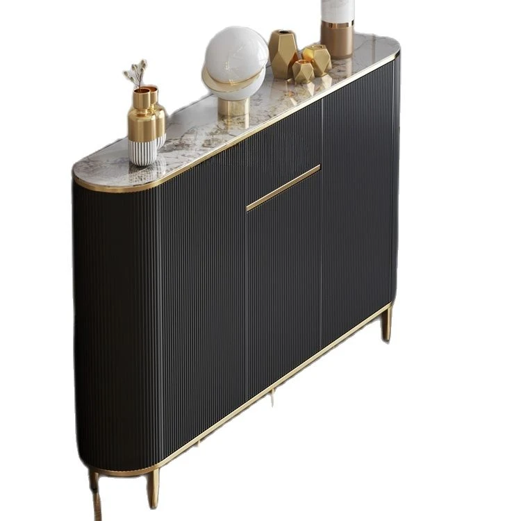 

Ultra-Thin Sideboard Cabinet Affordable Luxury Style Entrance Cabinet Modern Minimalist Stone Plate Locker