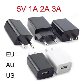 5V 1A 2A 3A USB อะแดปเตอร์ Switching Power Supply Wall Desktop EU/US/AU ปลั๊กสีดําสีขาว 1