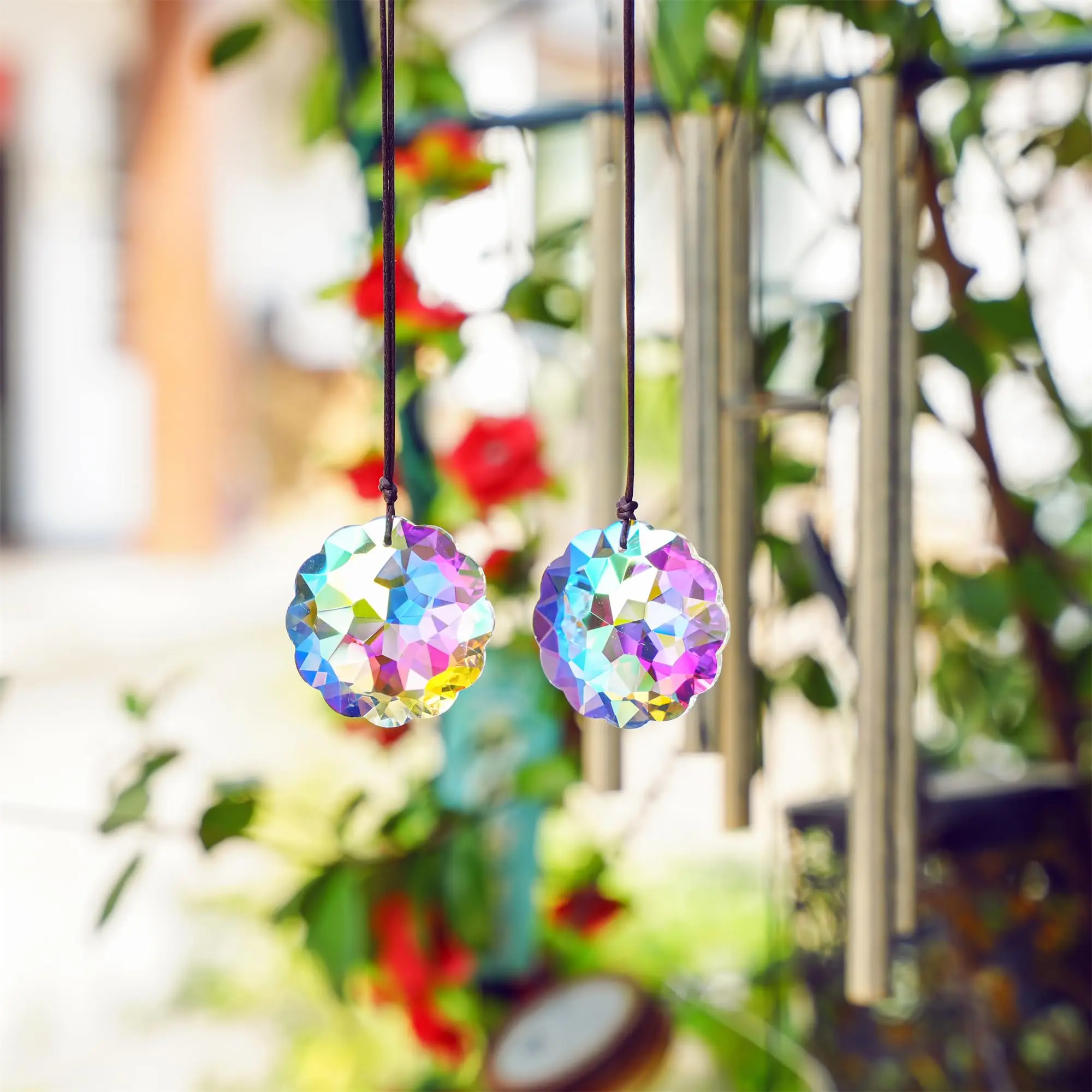 Crystal Glass Prism Ball Suncatcher Pendant Home Garden Craft Decoration 1 Pc