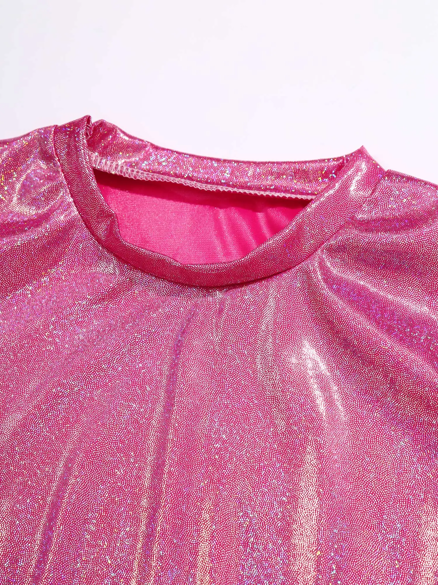 Top Da Danza Scintillante Per Bambini - Manica Corta Unisex Per Balletto, Jazz E Latino - Foto 2