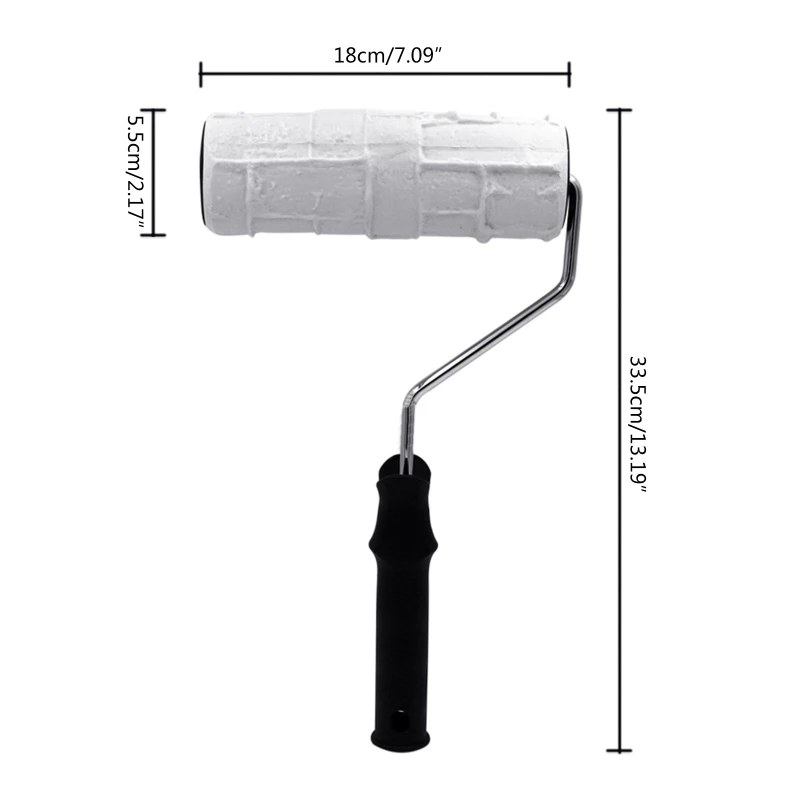X37E Brick Embossing Roller for Wall Decoration Imitation Brick Pattern Cylinder Painting with Handle Paint Roller Art Brush 6