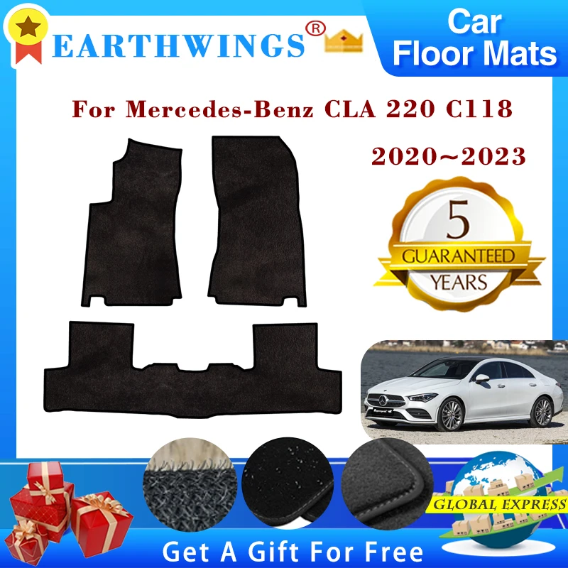 

Car Floor Mats For Mercedes-Benz CLA 220 C118 2020 2021 2022 2023 Auto Carpets Footpads Cape Rugs Cover Foot Pads Accessories