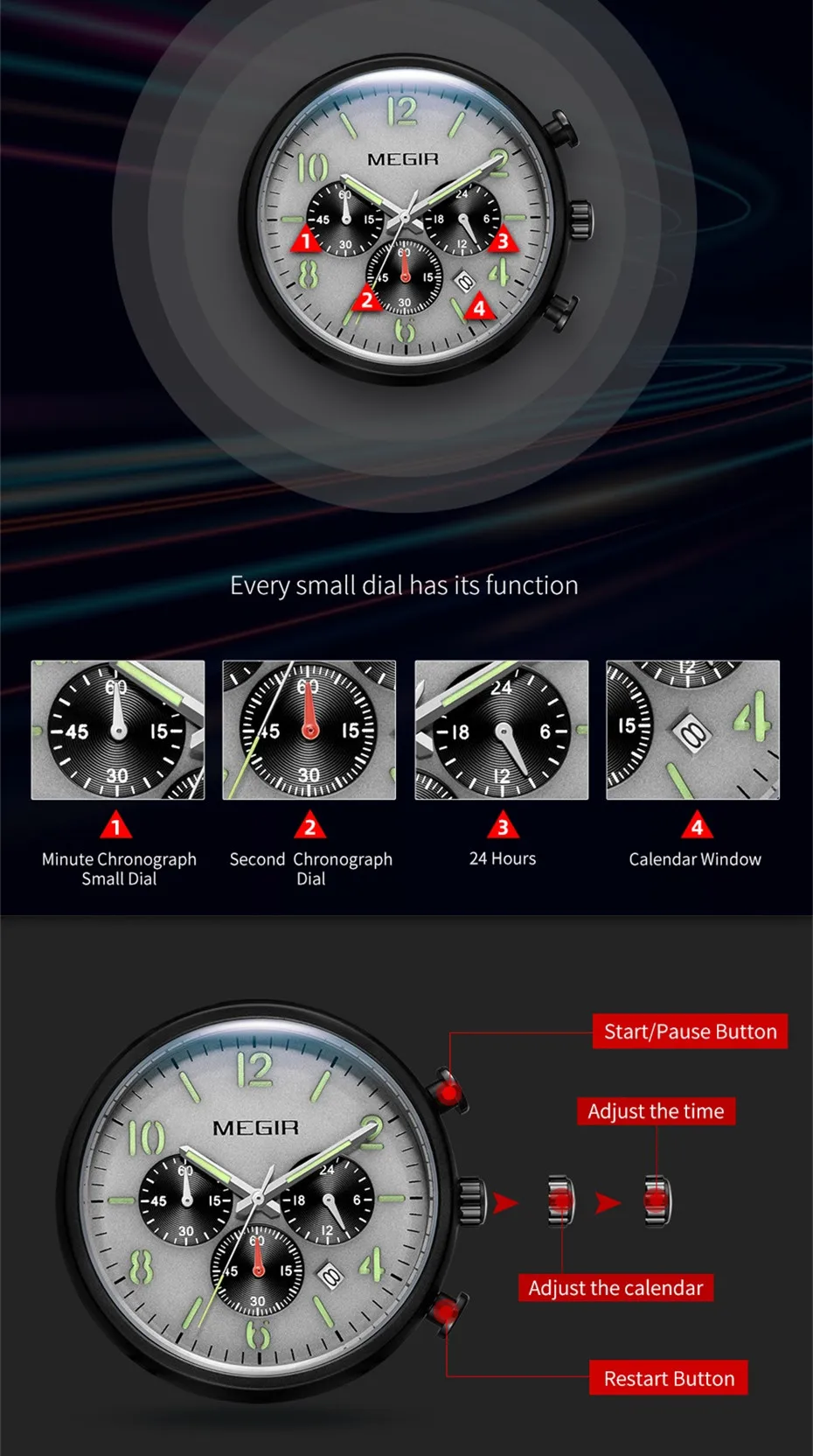 Herrenuhr, Luxus-Sport-Quarz-Armband, Stahlgeflecht, Business-Casual-Uhr mit Kalender, Lederband, Mann_voghion.com