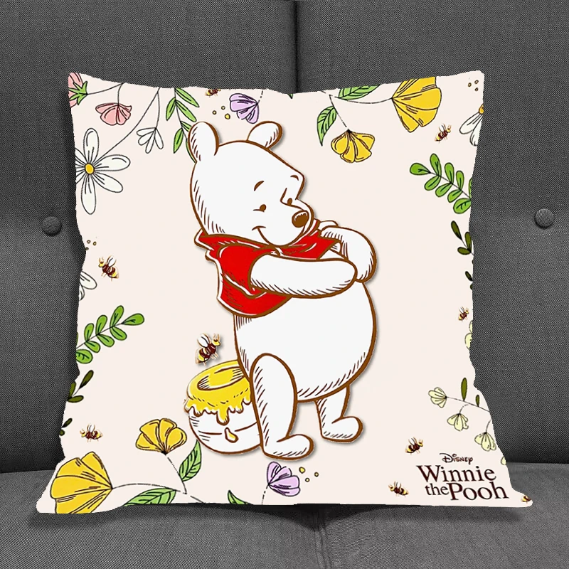 

Kawaii Disney Winnie the Pooh Pillowcases 45x45cm Decor Pillows Cushions Covers Bed Body Pillow Girls Pillowcase Hugs For Gifts