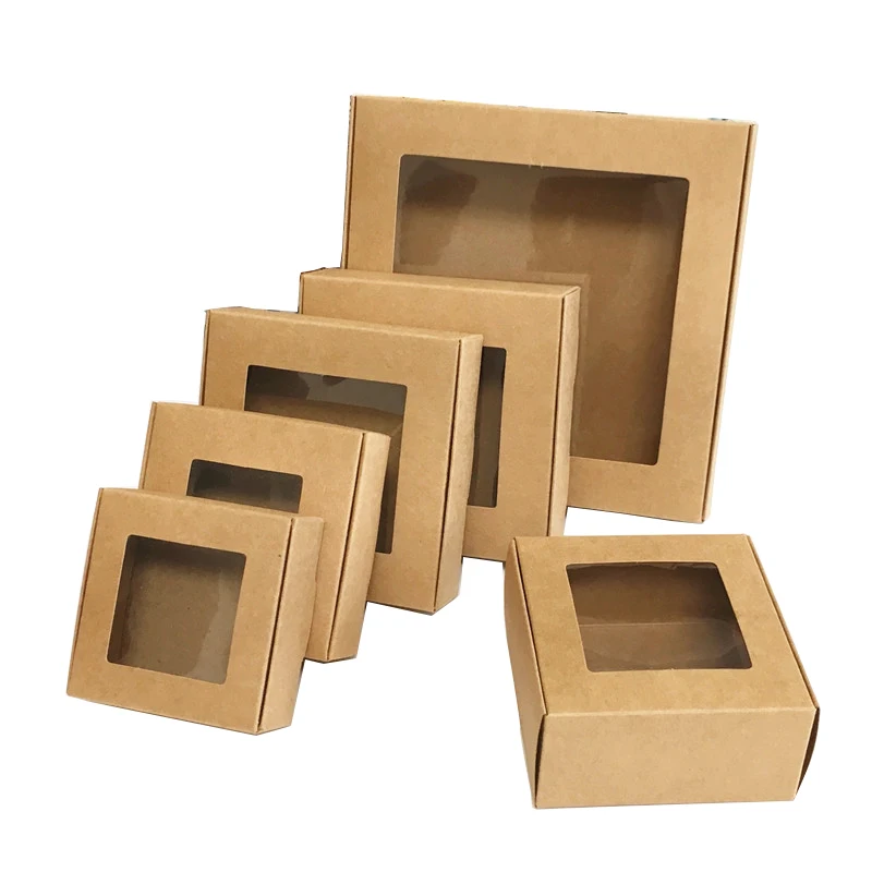 thumbnail image 1 of 50 cajas de embalaje Kraft cuadradas y bonitas de varios tamaños, suministros para recuerdos de bodas, cajas de regalo de chocolate y dulces hechas a mano, 1 of 5