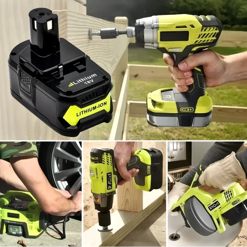 18V 6.0Ah RYOBI ONE+ lithium battery power tool battery rechargeable battery No memory effect low self discharge suitable for all ONE+tools P10 P107