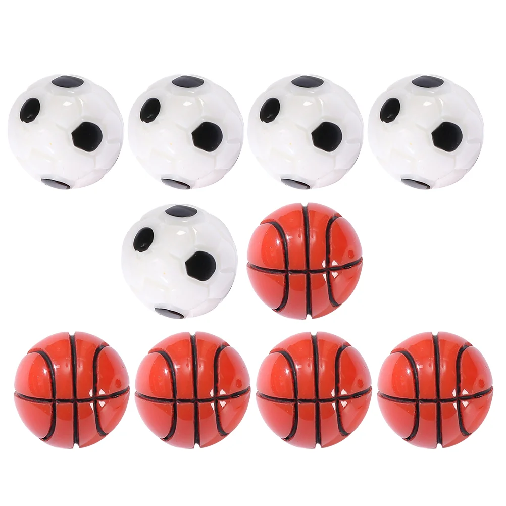 

10 Pcs Micro Landscape Ornaments Sports Mini Soccer Balls Football DIY Decor Model