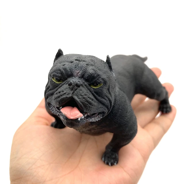 JXK 1/6 Mini Bully Dog Model Animal American Bully Pitbull Toy Collector  Decor