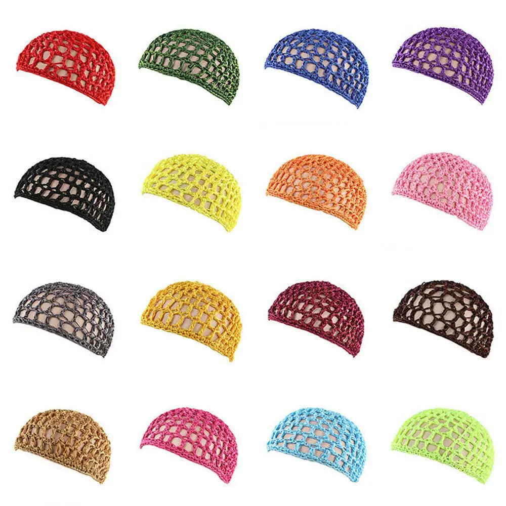 Description Picture 3 of itemMulti-color Women Cover Night Handmade Crochet Mesh Cap Hair Net Net Hat Snood
