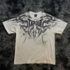 TAPOUT New Y2K Red  Printing T-shirt Men Hip Hop Round Neck Oversized Short Sleeve Casual Gothic Tee Clothing Kids Tshirt Tops 3