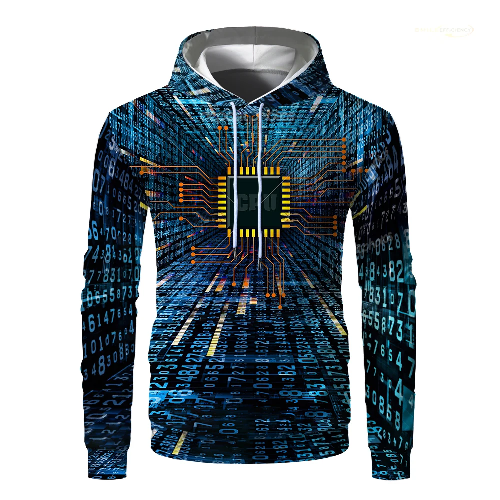thumbnail image 1 of Sudadera con capucha con estampado 3D de diablo y patrón de chip electrónico 2023, sudadera con capucha informal divertida a la moda para hombre, sudadera con capucha de hip hop, 1 of 5