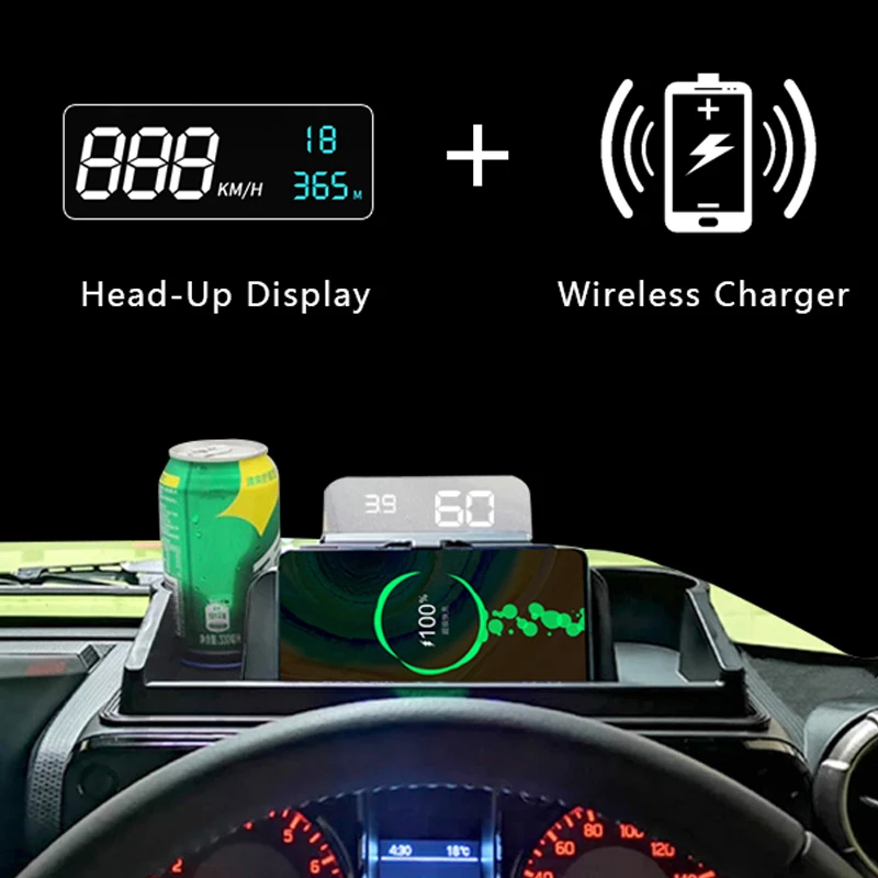 Car Storage Box Wireless Charger For Jimny Jb64 Jb74 2019-2023 Mobile Phone  Holder Stand Car Access